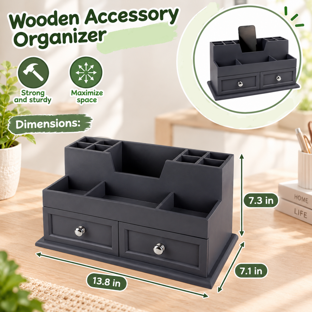 Multi-Compartment Accessory Organizer