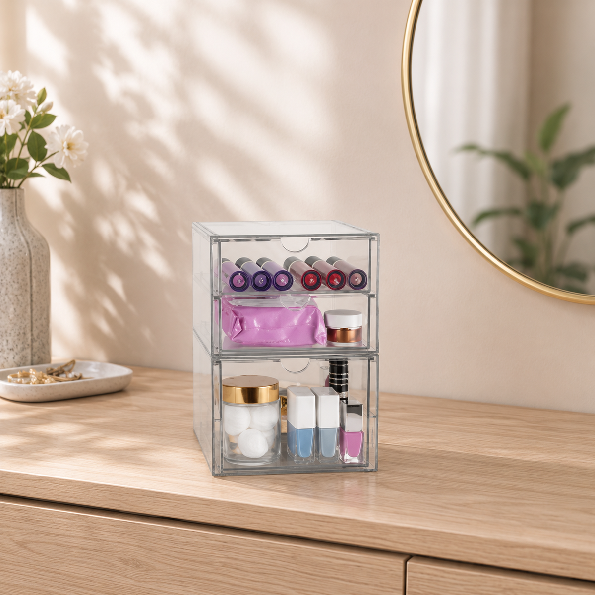 3-Drawer Acrylic Makeup Organizer