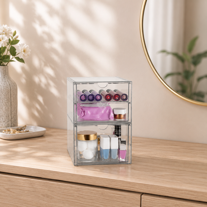 3-Drawer Acrylic Makeup Organizer