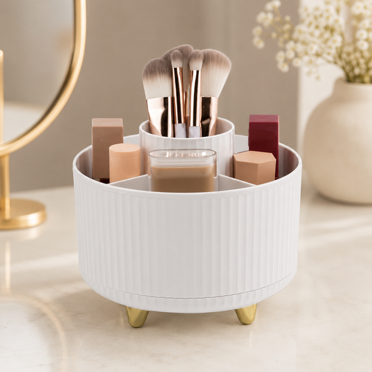 5-Compartment Rotating Beauty Organizer