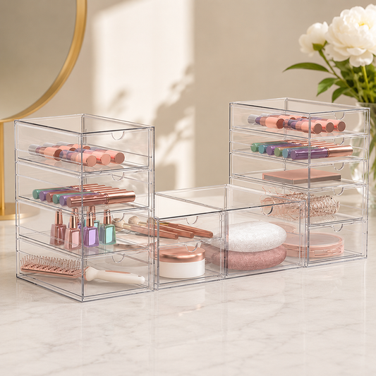 12-Drawer Acrylic Makeup Organizer