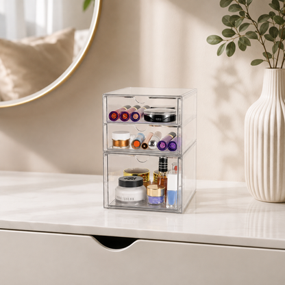3-Drawer Acrylic Makeup Organizer
