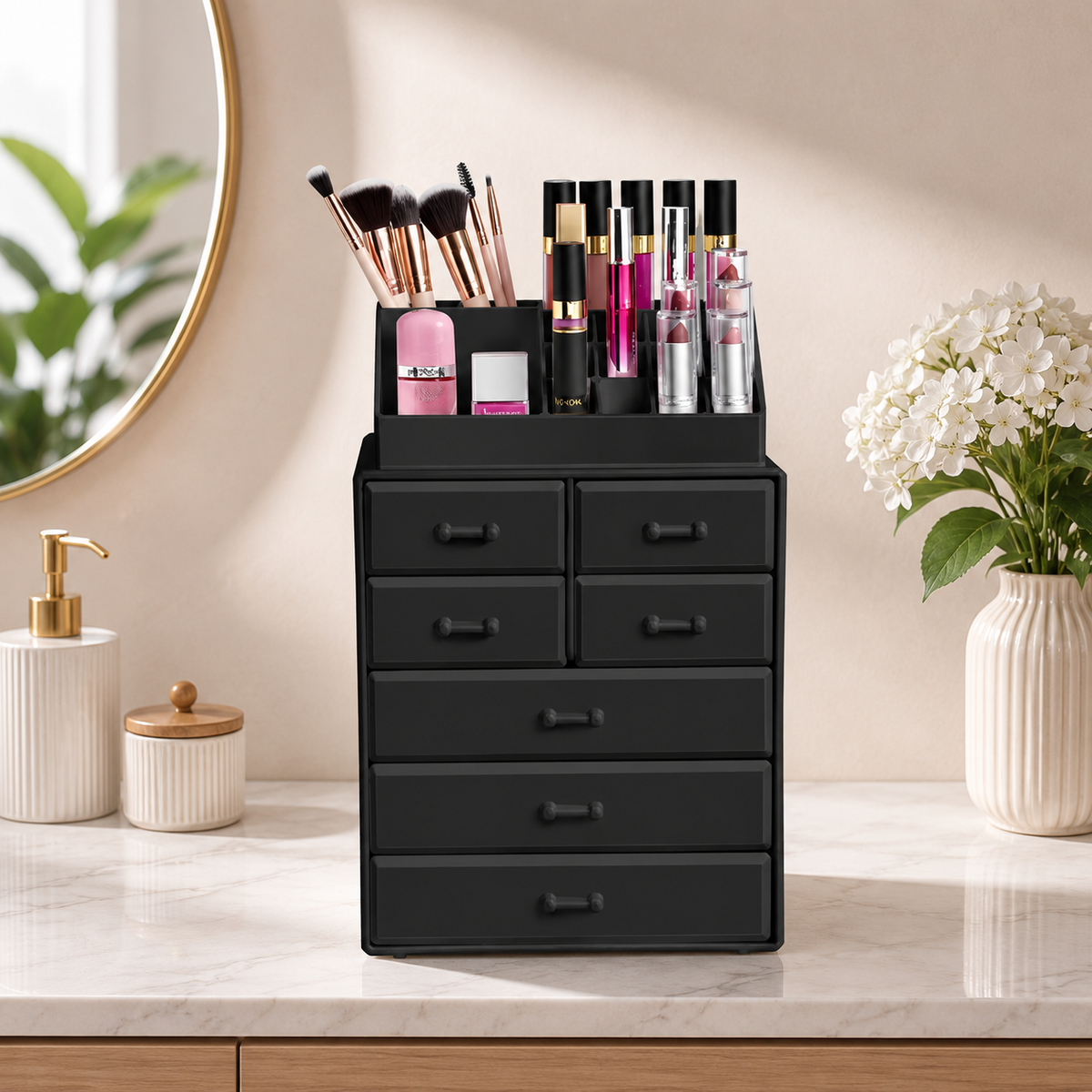 Multi-Drawer Acrylic Makeup Organizer
